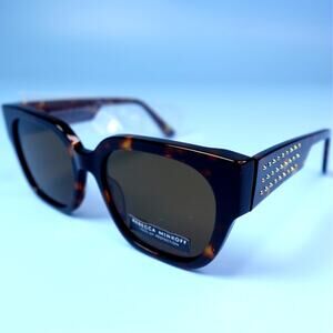 Rebecca Minkoff Sunglasses Mazey Black Studded Tortoiseshell 100% UV Protection